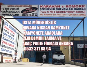 NAVARA KAMYONET araçlara Çeki Demiri TAKMA BAGLAMA MONTAJ ve araç proje firması ANKARA USTA MÜHENDİSLİK 05323118894