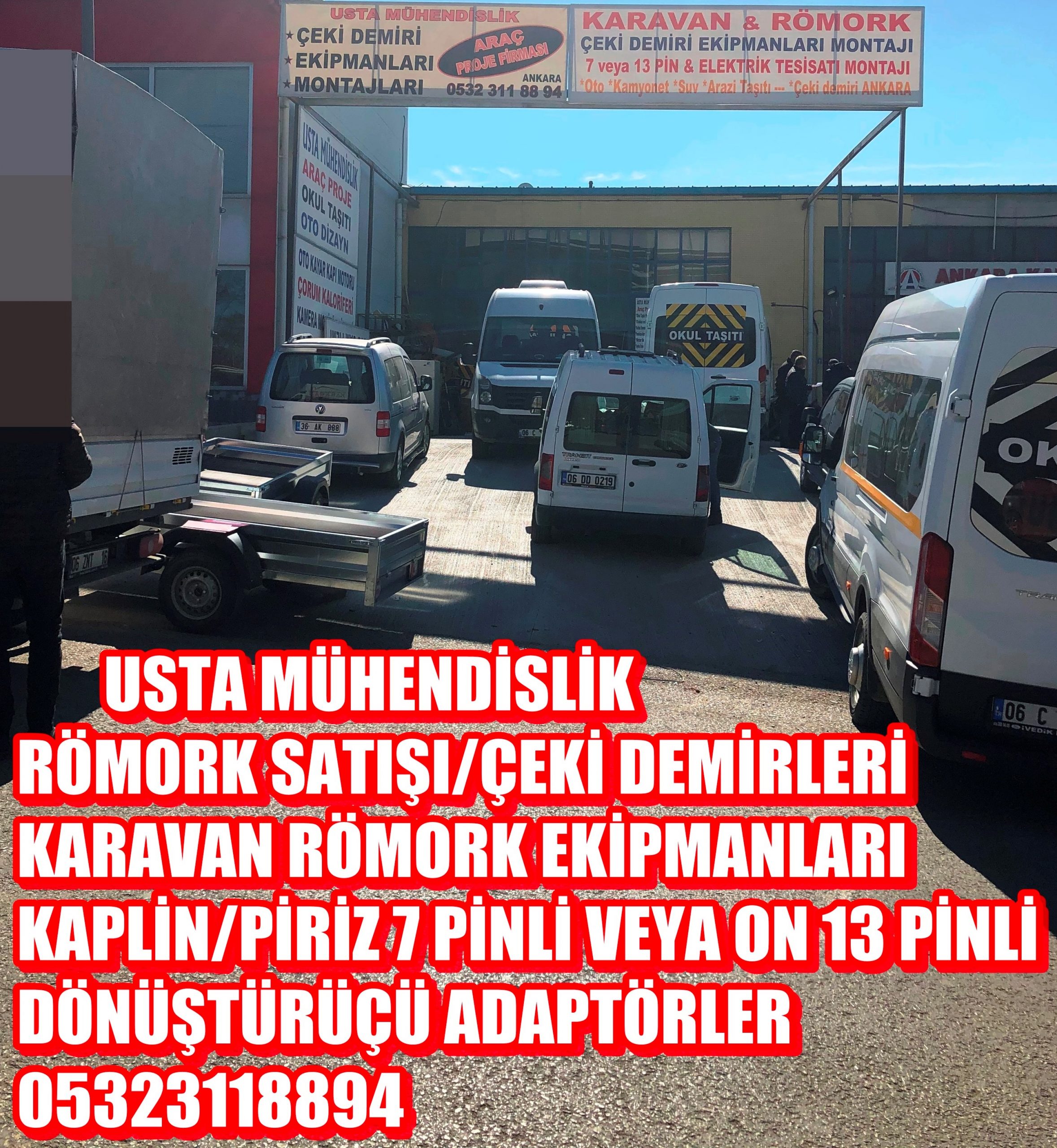 RÖMORK ATV ÇEKME KARAVAN SİNYAL SİSTEMİ TAKMA MONTAJI ÇEKİ KANCA DEMİRİ TAKMA SİNYAL SİSTEMİ TAKMA MONTAJI VE ARAÇ PROJE FİRMASI USTA MÜHENDİSLİK ANKARA 05323118894