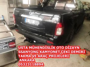 SSANYONG SUV ARAZİ TAŞITI ARAÇLARA ÇEKİ DEMİRİ TAKMA MONTAJI VE ARAÇ PROJE ANKARA USTA MÜHENDİSLİK 05323118894