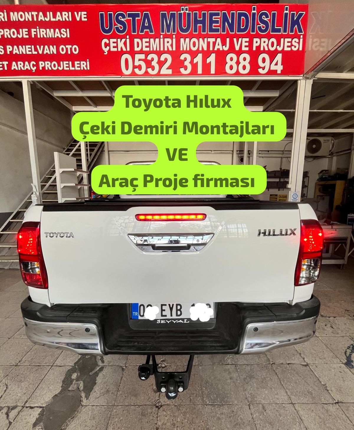 TOYOTA HILUX KAMYONET ARAÇLARA ÇEKİ DEMİRİ TAKMA MONTAJLARI VE ARAÇ PROJE FİRMASI ANKARA USTA NÜHENDİSLİK ANKARA05323118894