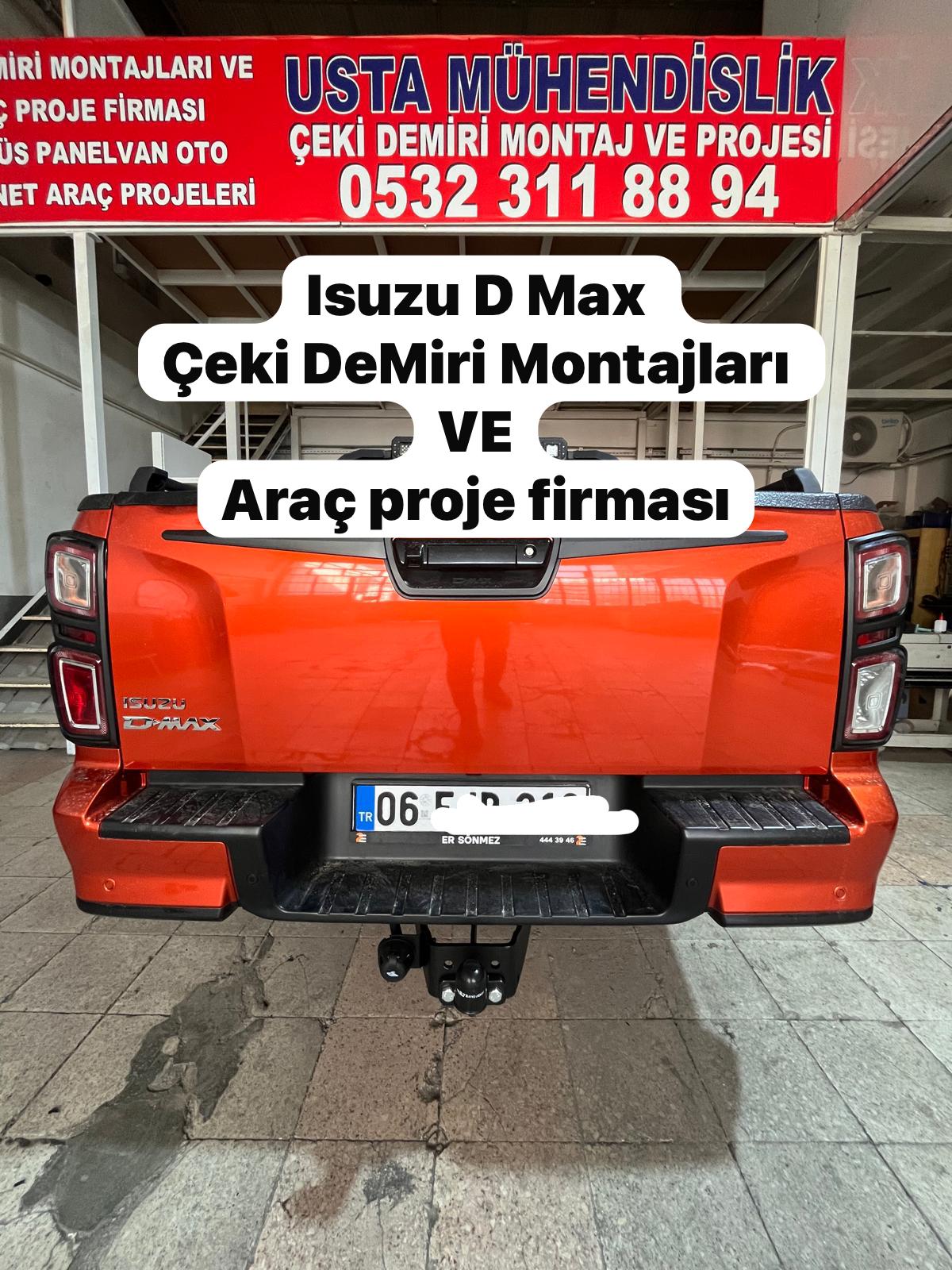 ISUZU D MAX KAMYONET ARAÇLARA ÇEKİ DEMİRİ TAKMA MONTAJLARI VE ARAÇ PROJE FİRMASI ANKARA USTA NÜHENDİSLİK ANKARA05323118894